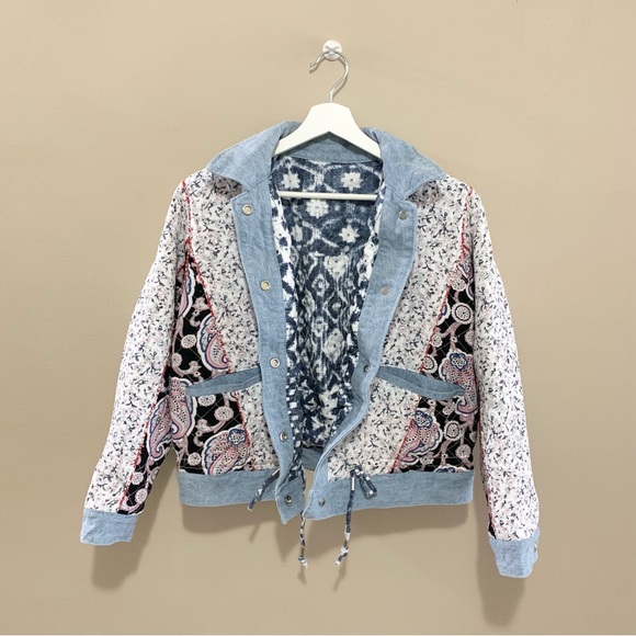 Anthropologie Blank NYC reversible patchwork jacket - Picture 2 of 12